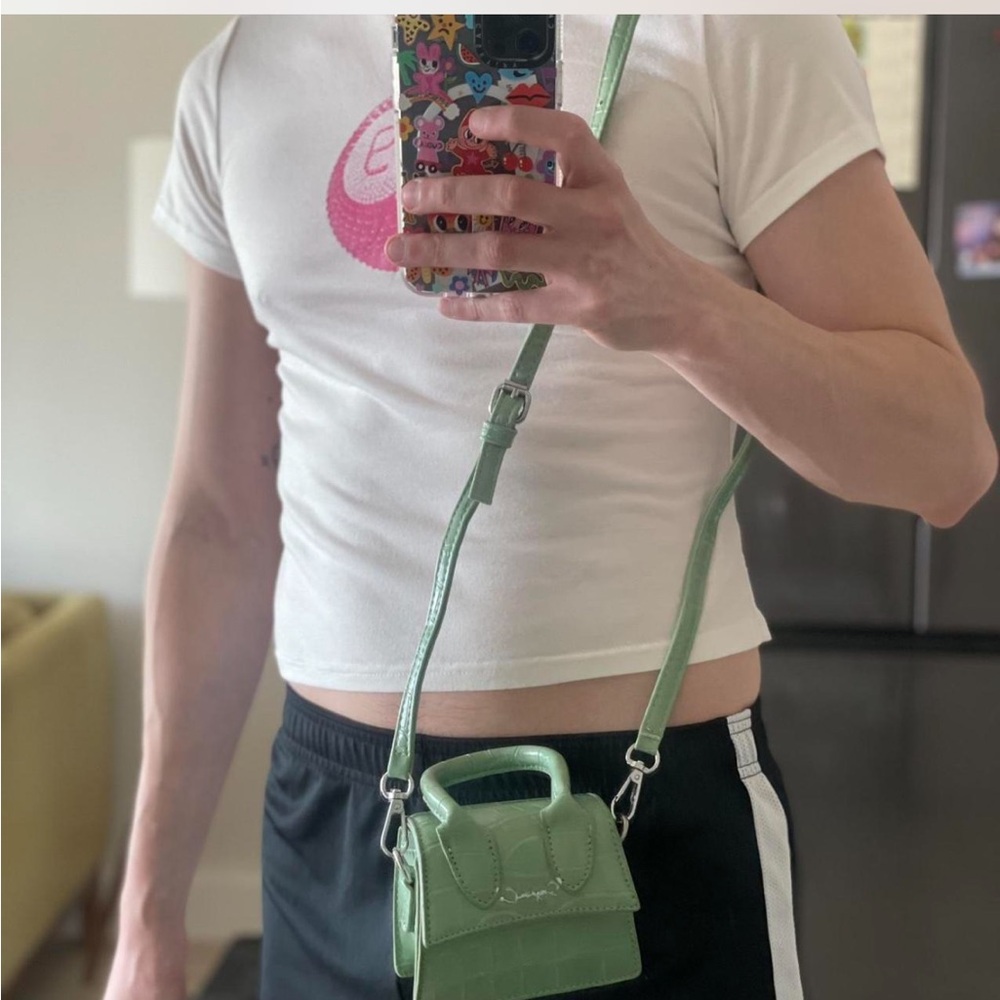 Green Leather Crossbody Bag